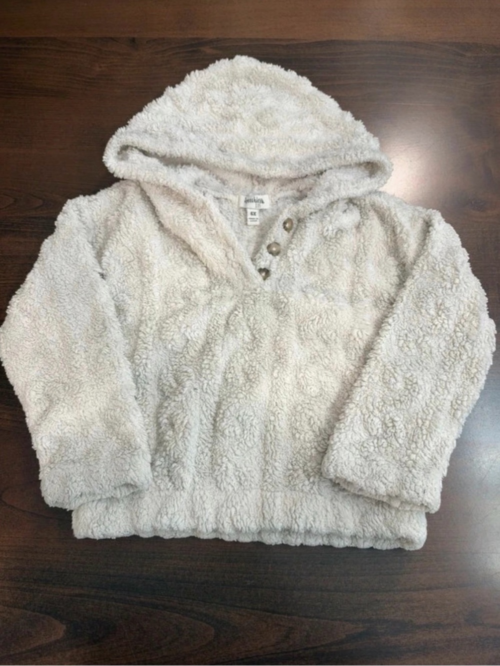 Speechless Cream Sherpa Hooded Pullover for Kids